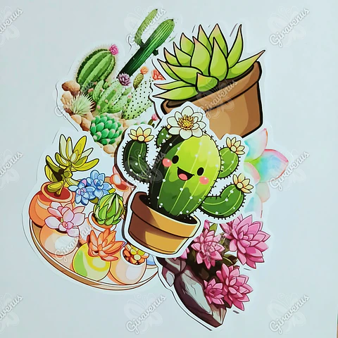 Stickers Cactus II - 6 Unidades 