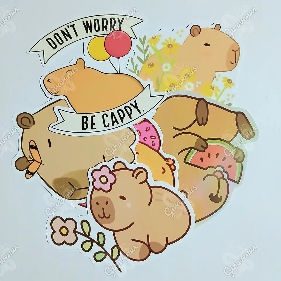 Stickers Capibara III - 6 Unidades  1