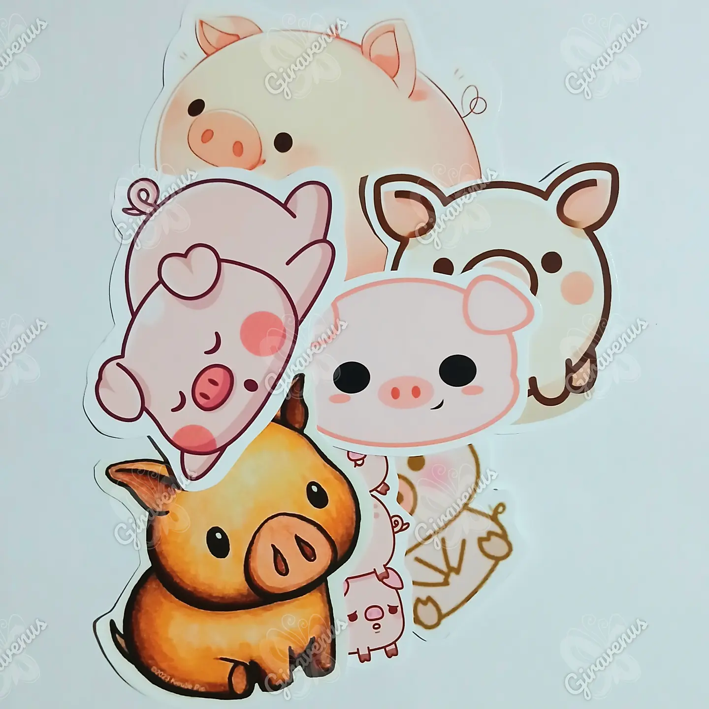 Stickers Cerditos  -  6 Unidades  1