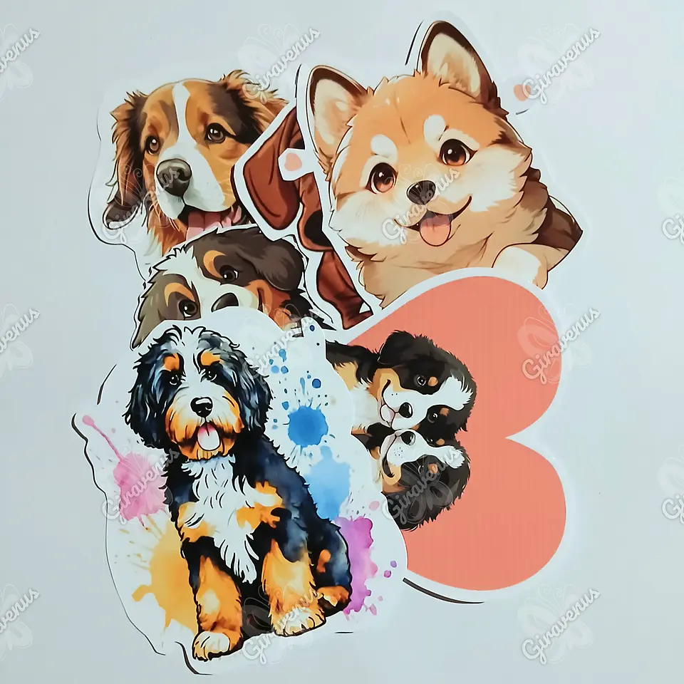 Stickers Perritos III  -  6 Unidades  1