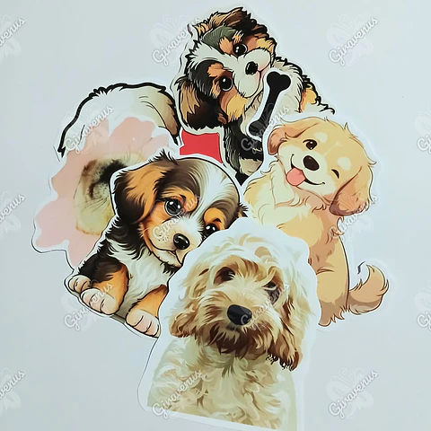 Stickers Perritos IV -  6 Unidades 