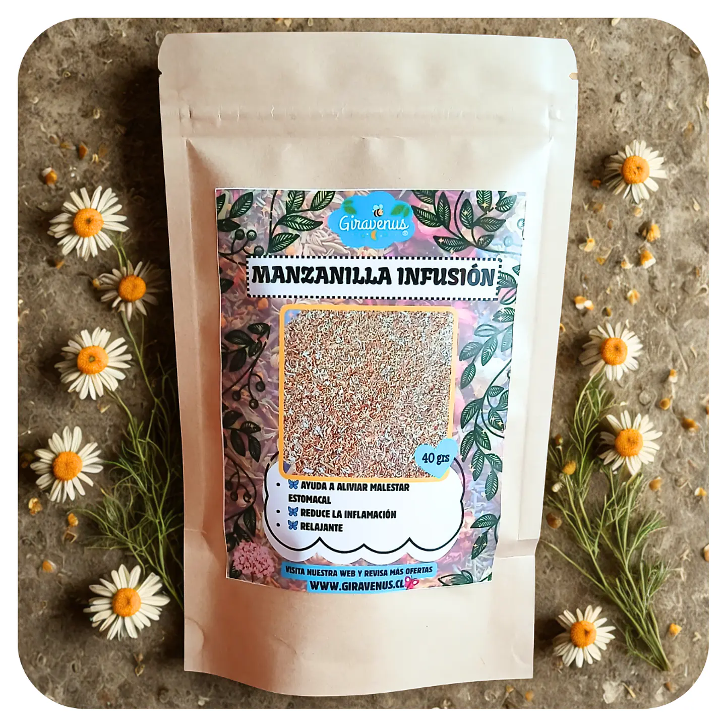 Manzanilla Molida 40 Grs - Hierbas Para Infusión 1