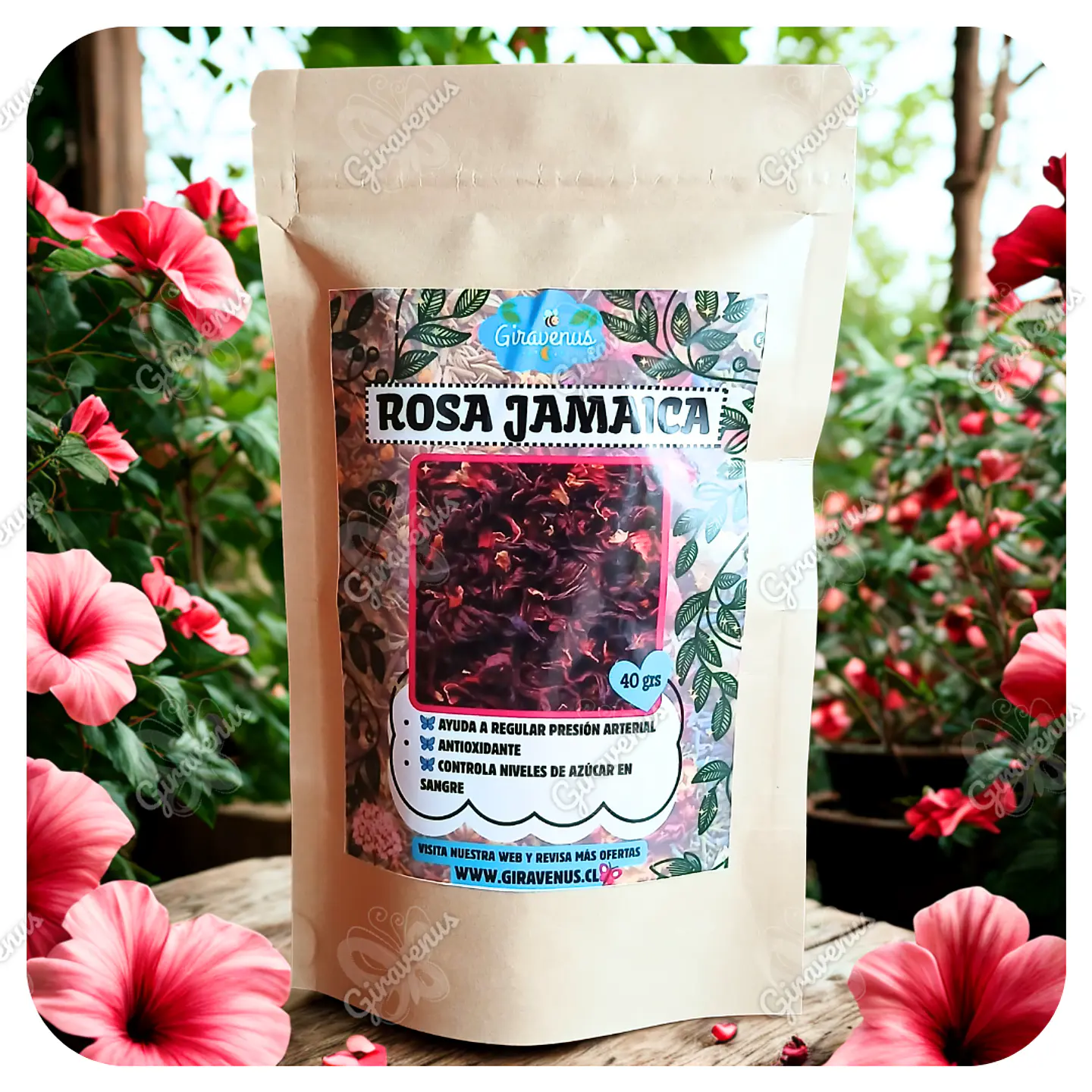 Rosa Jamaica 40 Grs - Hierbas Para Infusión 1