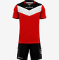 Uniforme Deportivo Givova - Camiseta y Short Oficial - Negro con Rojo - Miniatura 1