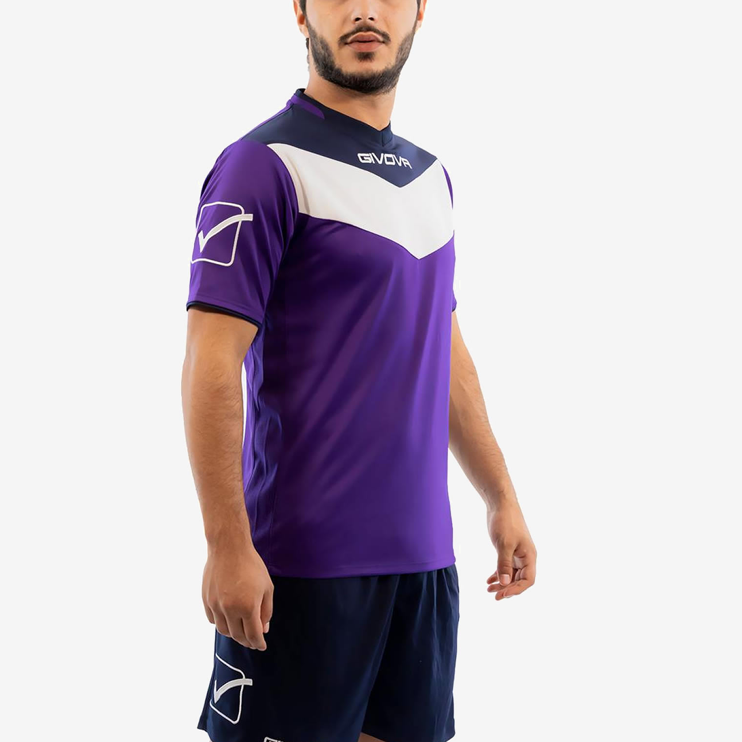 Uniforme Deportivo Givova - Camiseta y Short Oficial - Morado 1