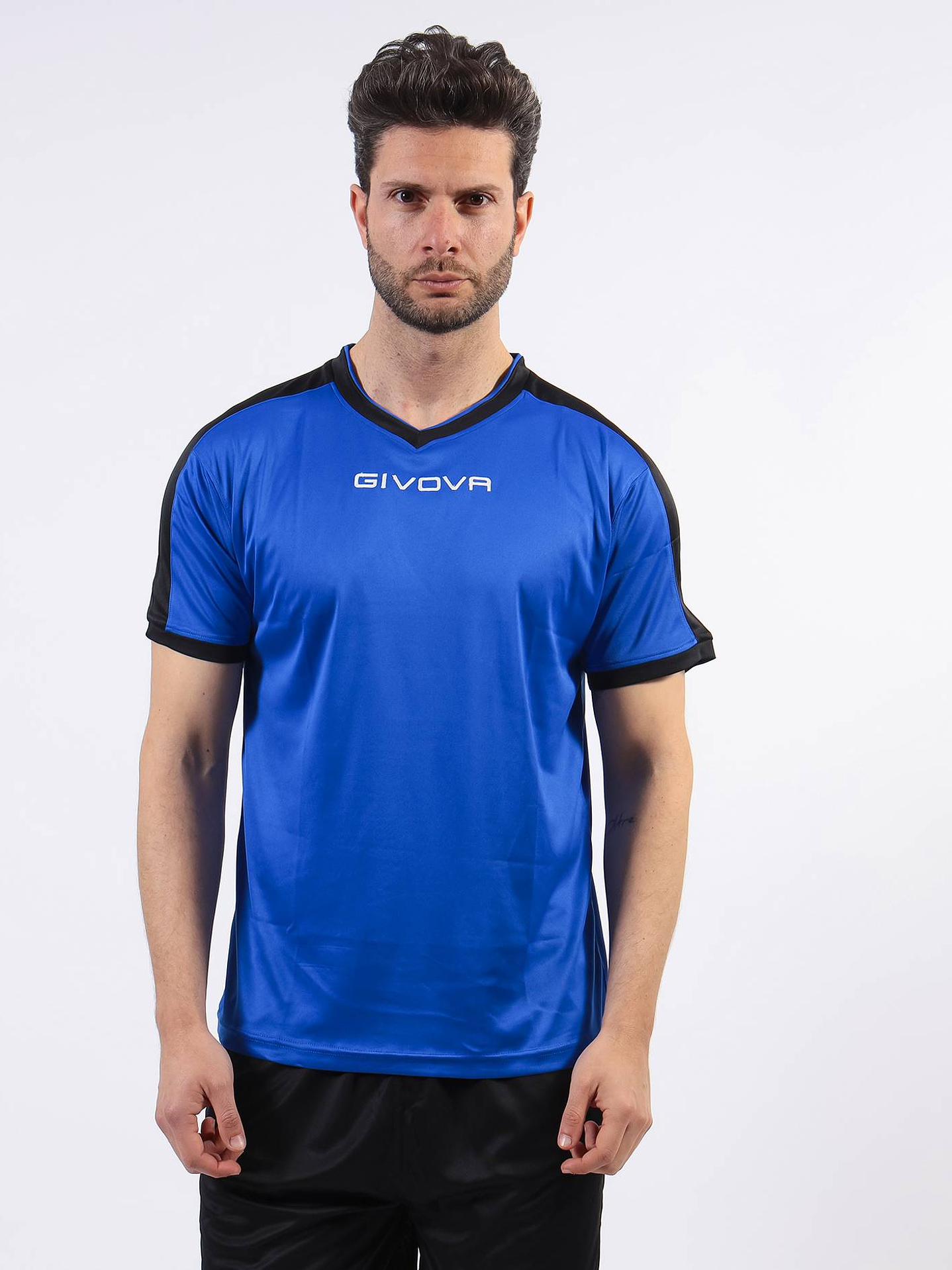 Camiseta Givova Revolution - Azul-Negro, Deportiva 2