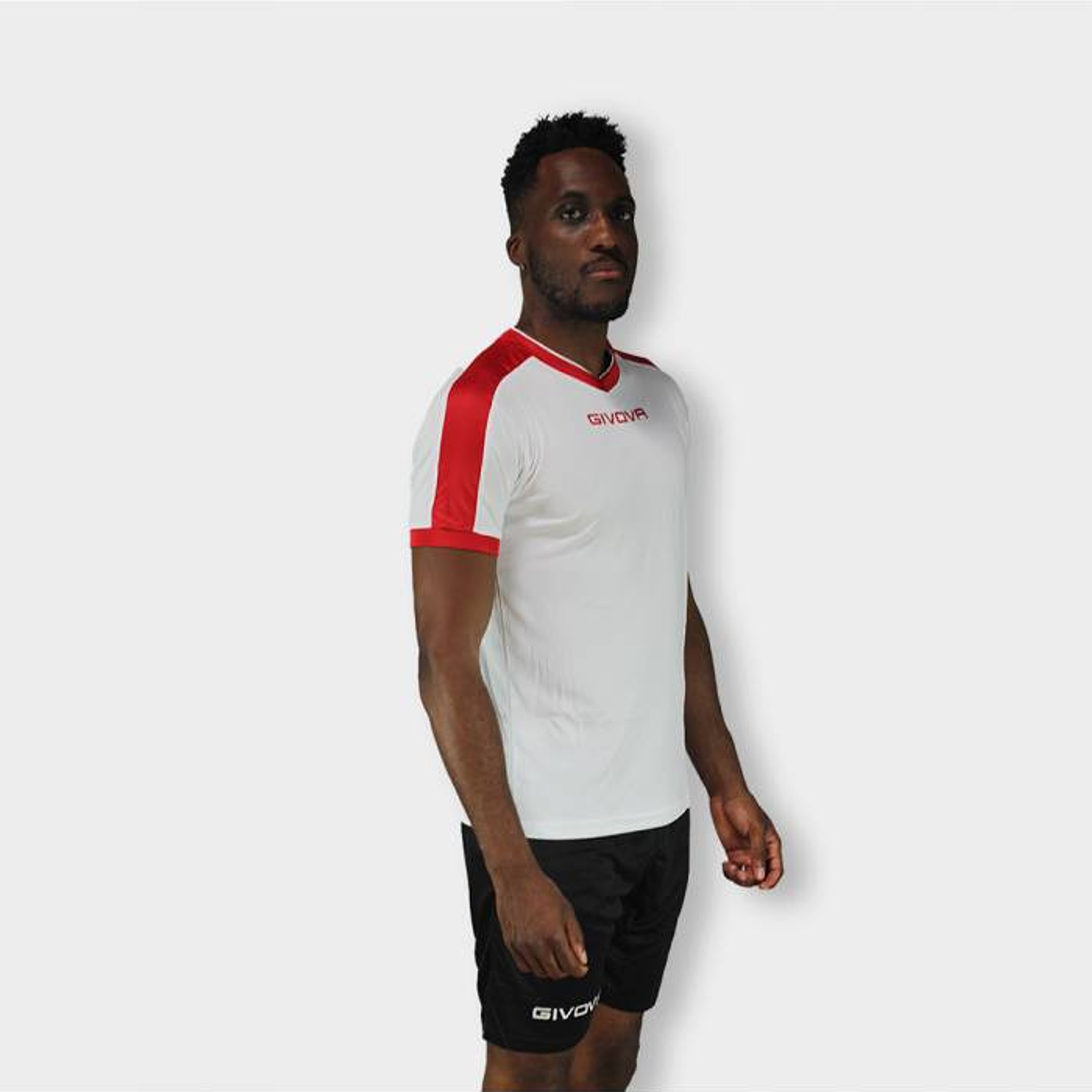 Camiseta Givova Revolution - Blanco - Rojo, Deportiva 3