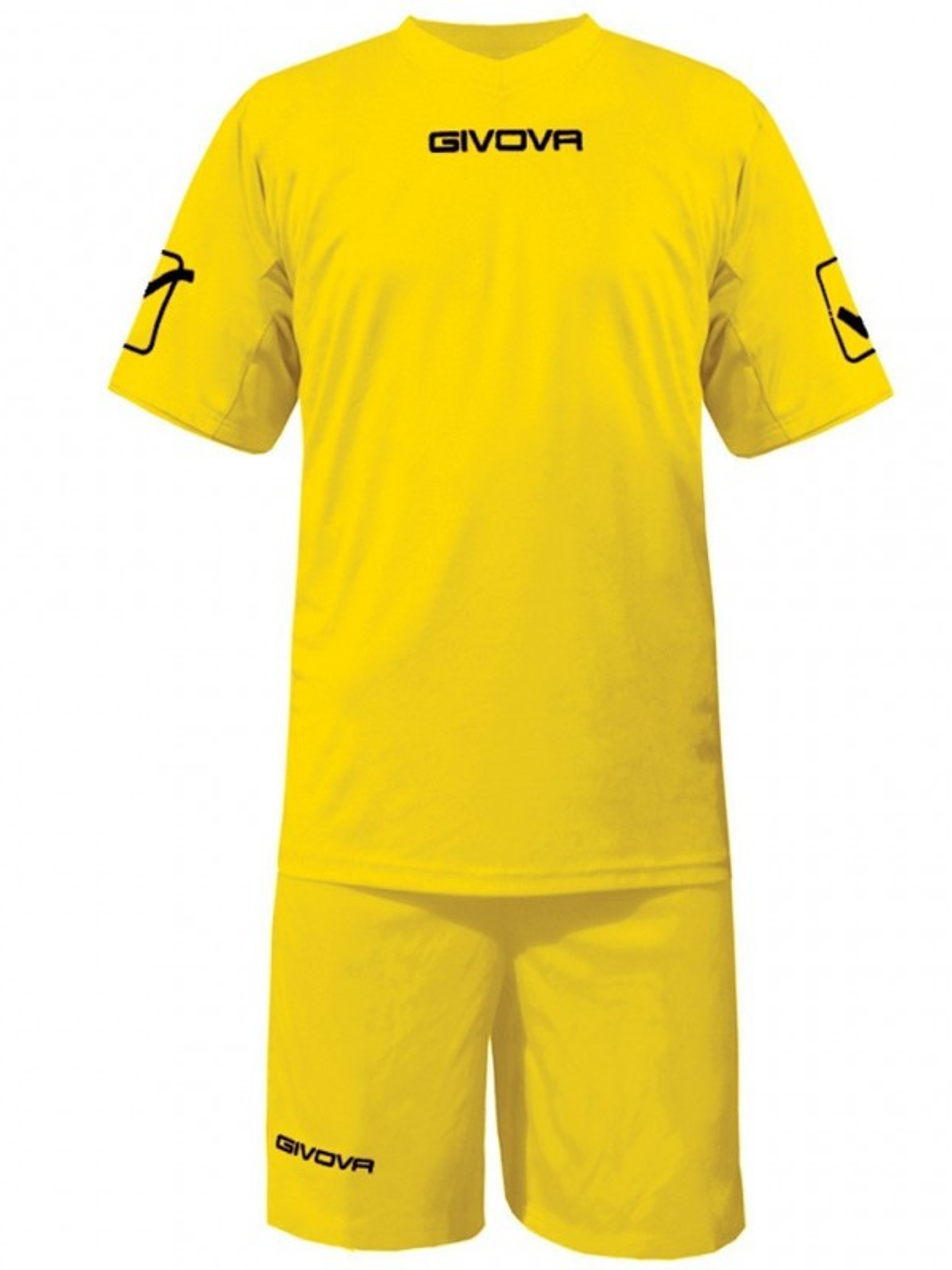 Conjunto Deportivo Givova - Camiseta y Short Fútbol Amarillo