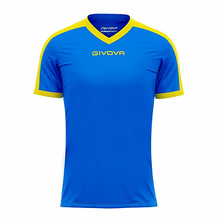 Camiseta Givova Revolution - Azul-Amarillo, Deportiva