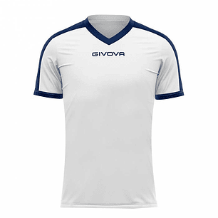 Camiseta Givova Revolution - Blanco-Azul Marino, Deportiva