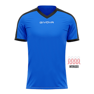 Camiseta Givova Revolution - Azul-Negro, Deportiva