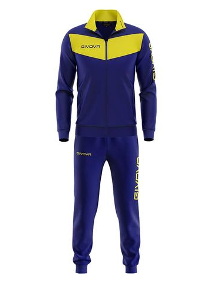 Buzo Deportivo Hombre Givova Azul Marino con Amarillo 2