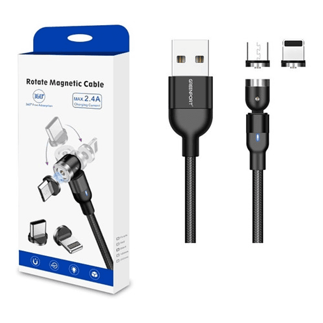 Kuulaa Cable de carga magnético, cargador magnético 3 en 1 para