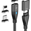 Cable Cargador Magnético 100w Greenport 6 En 1 / 1 Metro