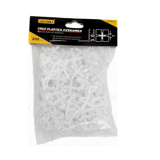 CRUZ PLASTICA PARA CERAMICA 3MM 200PCS/SET UYUSTOOLS CRZ003