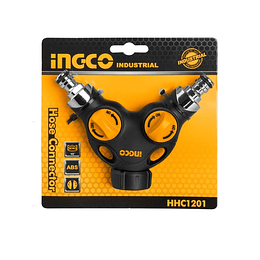 Conector de manguera de agua 1/2 "  2 Vias  INGCO HHC1201