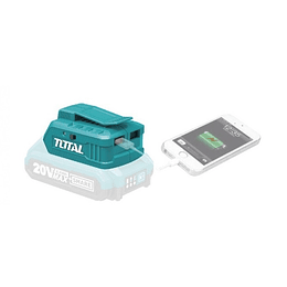 Cargador Puerto USB 20V TOTAL Batería de Litio TUCLI2001