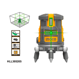 NIVEL LASER AUTONIVELANTE INGCO HLL305205 + HLLT01152