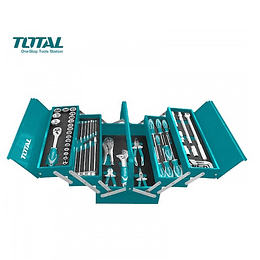 JUEGO DE HERRAMIENTAS 59 PIEZAS CAJA METALICA TOTAL THTCS12591