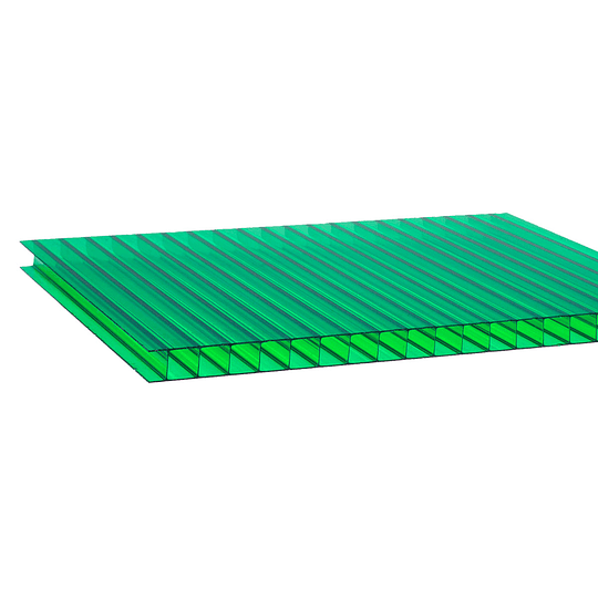 Policarbonato Alveolar 4mm  2.10m x 5.80m  Verde  Cod: PLP04GREEN