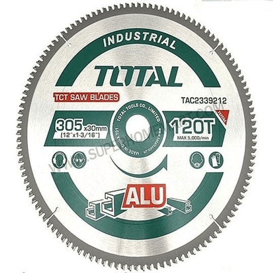 Disco de sierra corte aluminio 16” (305MMX120D) TOTAL TAC2339212