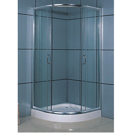 Showerdoor Bronce con Base Fibra 800X800X1980 Cod: 033C-BR