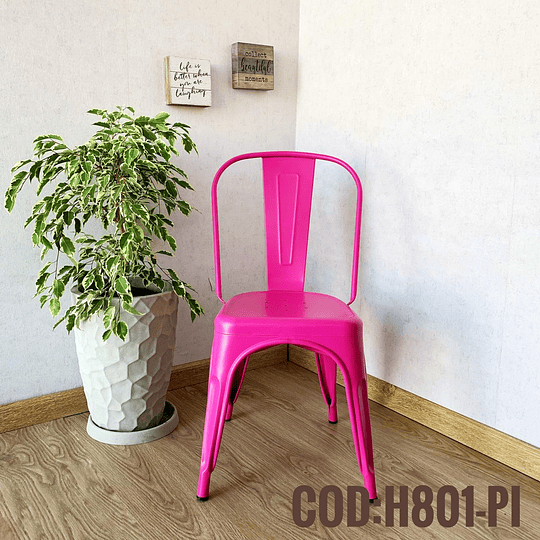 Silla Moderna Metalica Cod:  H801-PI