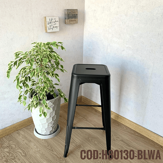 Silla de Bar Metalica Moderna Cod:  H80130-BLWA