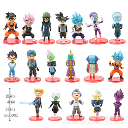 FIGURAS DRAGON BALL SET DE 18UN