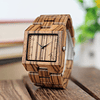 Reloj Madera Cuadrado Hombre Bobo Bird Color Café