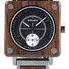 Reloj Madera Cuadrado Hombre Bobo Bird Color Negro