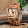 Reloj Madera Cuadrado Hombre Bobo Bird Color Café