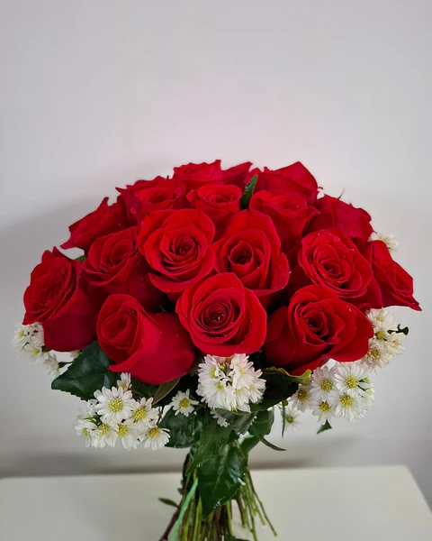 Carmesí con Rosas Rojas | PRS-946