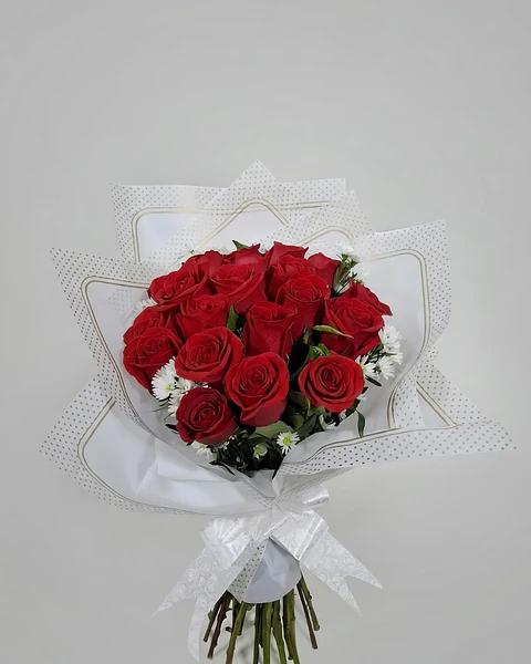 Carmesí con Rosas Rojas | PRS-825