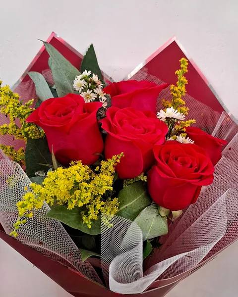 Carmesí con Rosas Rojas | PRS-761