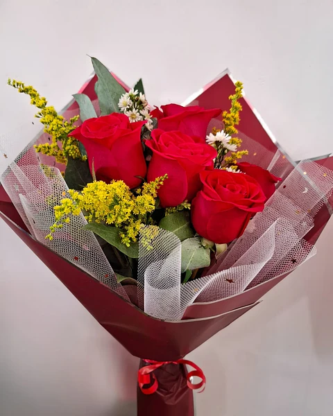 Carmesí con Rosas Rojas | PRS-761
