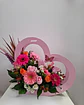 Corazón Fucsia en Madera Floral | BMA-047 - Miniatura 1