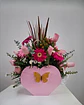 Mariposa Rosa en Madera Floral | BMA-046 - Miniatura 1