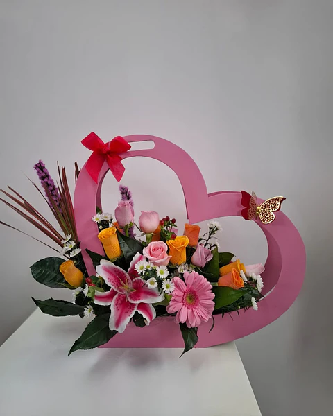 Lazo Dorado en Madera Floral | BMA-045