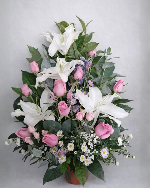 Nube Rosa en Cerámica Floral | BCE-158