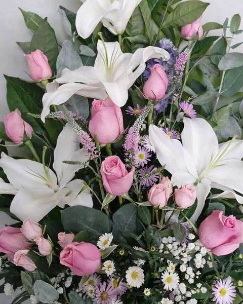 Nube Rosa en Cerámica Floral | BCE-158