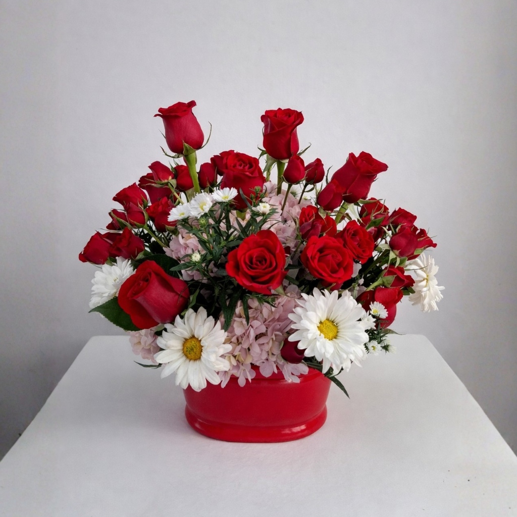 Carmesí en Cerámica Floral | BCG-045 3