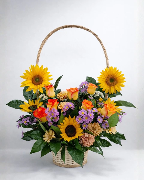 Citrina en Canasta Floral | CAN-027