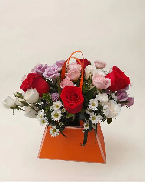 Carmesí en Carterita Floral | OCC-006