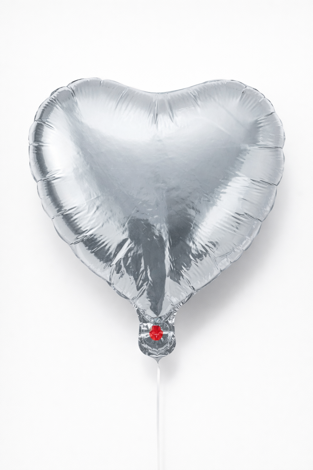 Globo Corazón Plata Brillante 1
