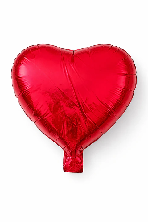 Globo Corazón Rojo Liso
