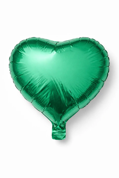 Globo Corazón Verde Esmeralda