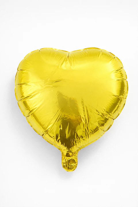 Globo Corazón Dorado