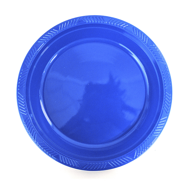 Plato Plastico 18 Cm Azul 10 Uni