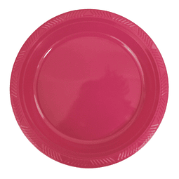 Plato Plastico 23 Cm Fucsia 10 Uni